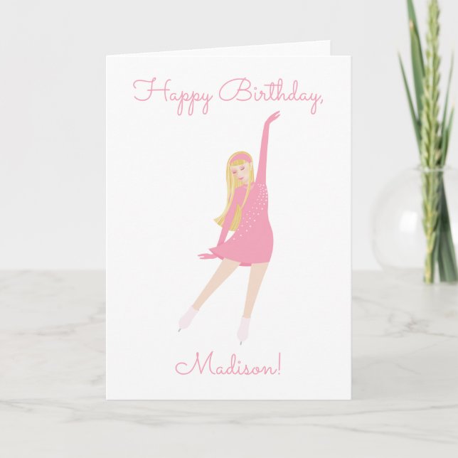 Carte Ice Skater Folded Greeting Card (Devant)