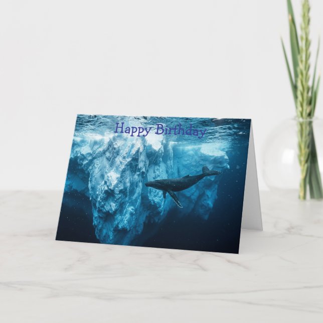 Carte Iceberg sous-marin et baleine à bosse (Devant)