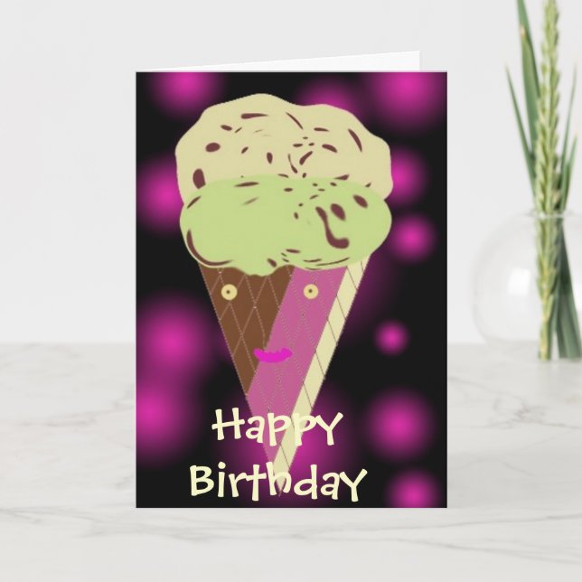 Carte Icecreamdesign, joyeux anniversaire (Devant)