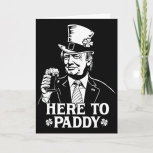 Carte Ici à Paddy Trump St Patrick's Day Lucky Shamroc