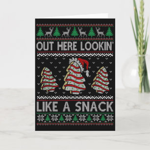 Carte Ici dehors ayant l'air d'un snack gâteaux de Noël