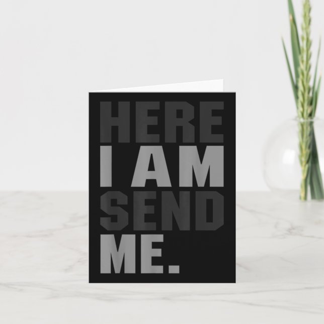 Carte Ici Je M'Envoie Isaïe 6 8 Christ Foi Amour Pour (Devant)