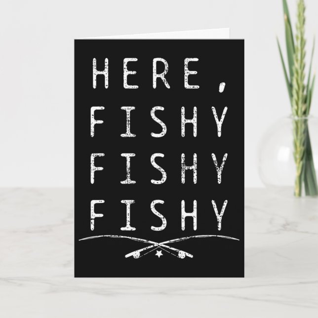 Carte Ici pêcheur à la pêche  (Devant)
