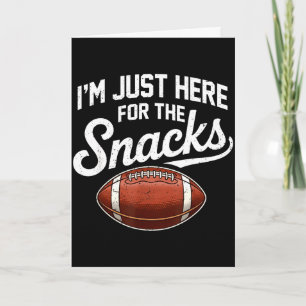 Carte Ici pour les snacks de football américain drôles f