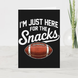 Carte Ici pour les snacks de football américain drôles f