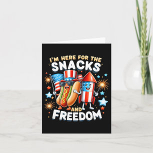 Carte Ici pour les snacks et la liberté Jour de l'Indépe