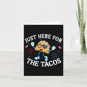 Carte Ici pour les tacos Sungles drôle 4 juillet États-U