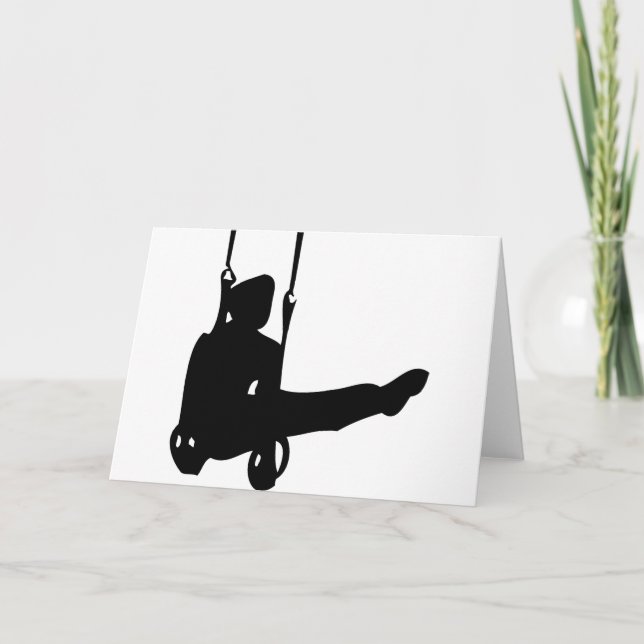 Carte icône de gymnastique noire (Devant)