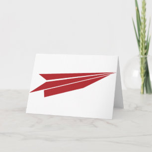 Carte Icône de l'avion en papier rouge