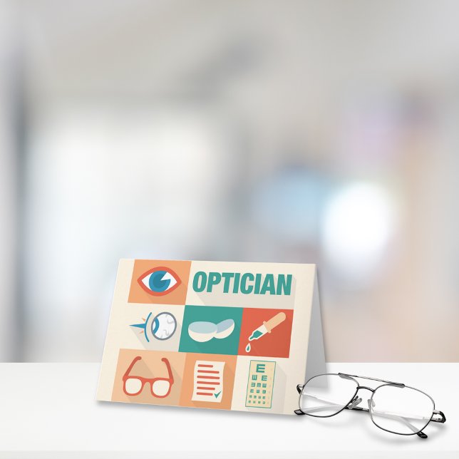 Carte Icône d'opticien professionnel de design iconique (Créateur téléchargé)