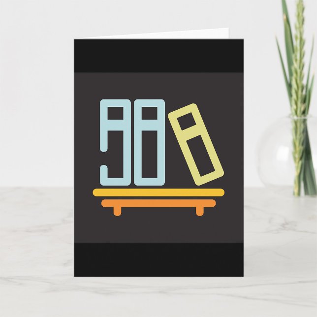 Carte Icône Graphique de Bibliothèque Minimaliste (Créateur téléchargé)