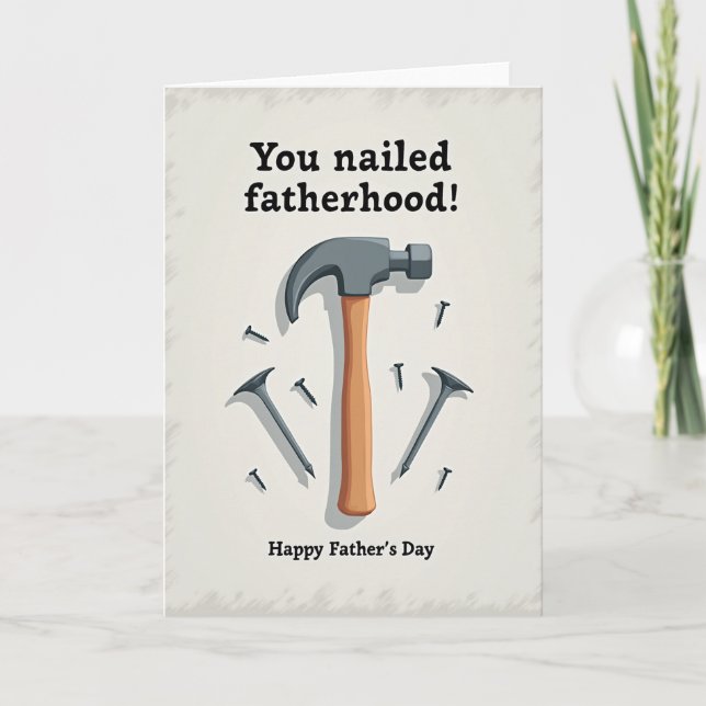 Carte icône Hammer pour la fête des pères (Devant)