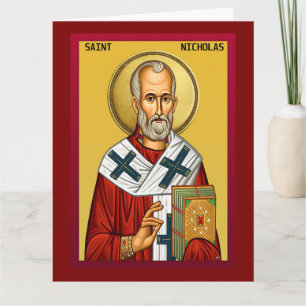 Carte icône orthodoxe de Saint Nicolas 09