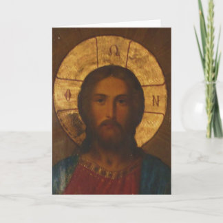 CARTE ICÔNE ORTHODOXE GRECQUE VINTAGE
