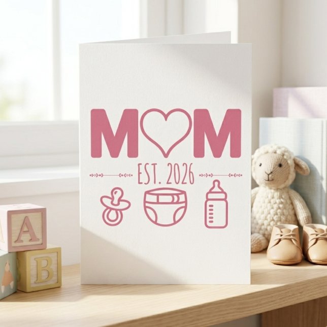 Carte Icônes Bébé Pastel Maman Est Année Conception de T (Créateur téléchargé)