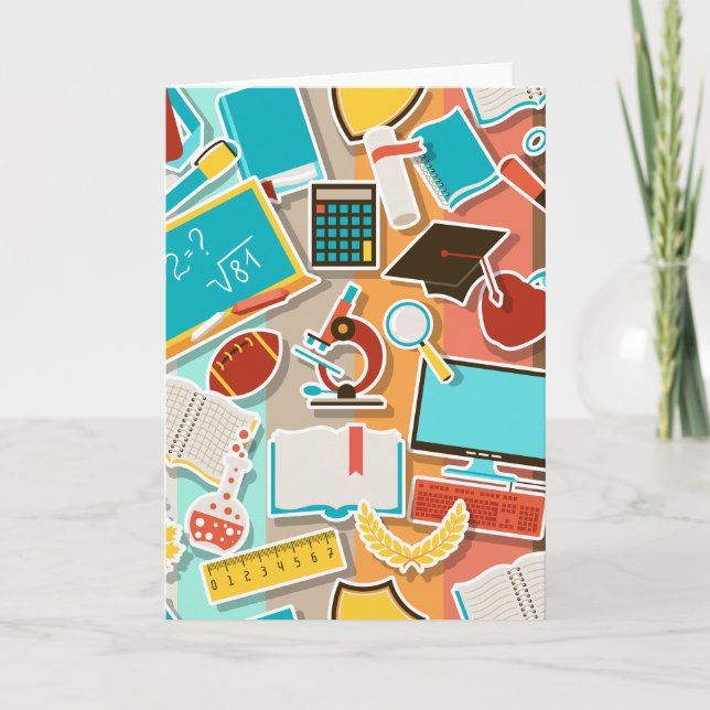 Carte Icônes d'équipement scolaire (Devant)