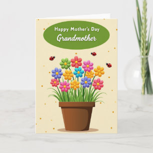 Carte iconique de fête des mères en fleurs