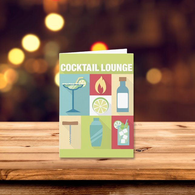 Carte Iconique professionnel de barman conçu (Créateur téléchargé)