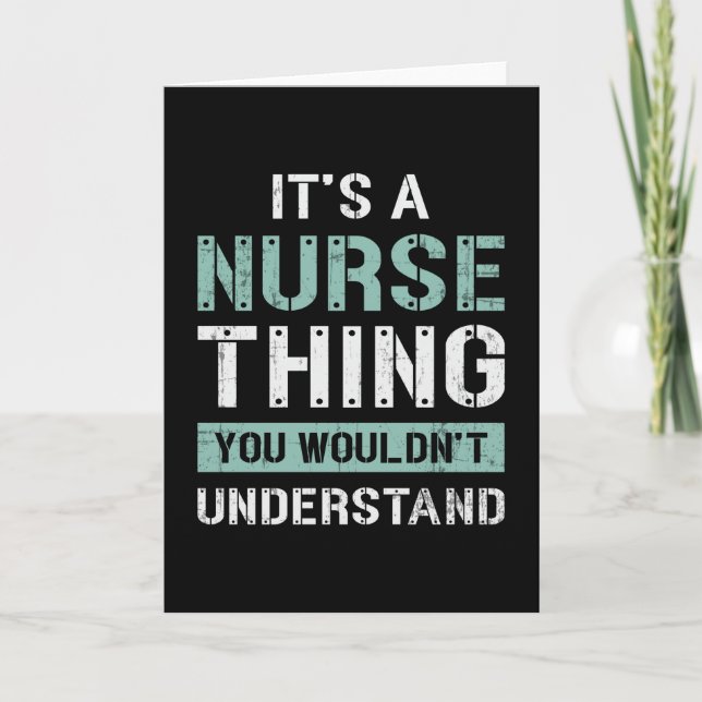 Carte ICU Nurse Medicine Urgence Nursery Love Funny (Devant)