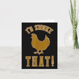 Carte Id Fumée Que Poulet Drôle Barbecue Fumeur Ba