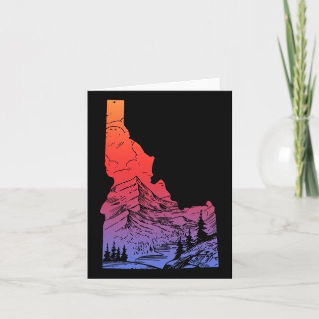 Carte Idaho Mountains Pride State Map Randonnée Camping  (Devant)