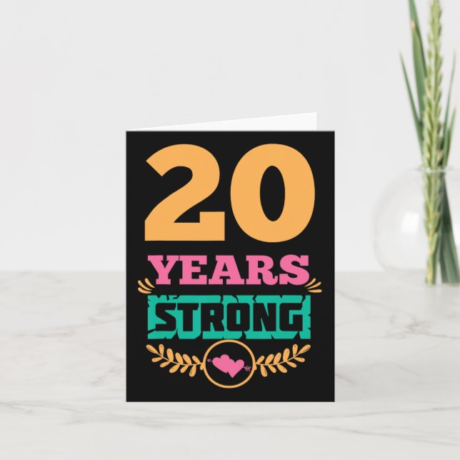Carte Idée cadeau 20e anniversaire Vingt Ans de T-s (Devant)
