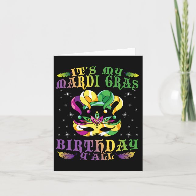 Carte Idée Cadeau Anniversaire Célébration Mascarade Cos (Devant)