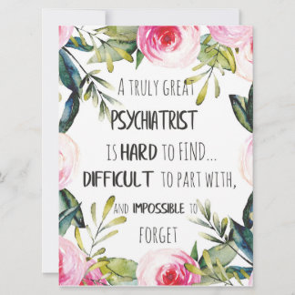 Carte Idée cadeau citation remerciement psychiatre