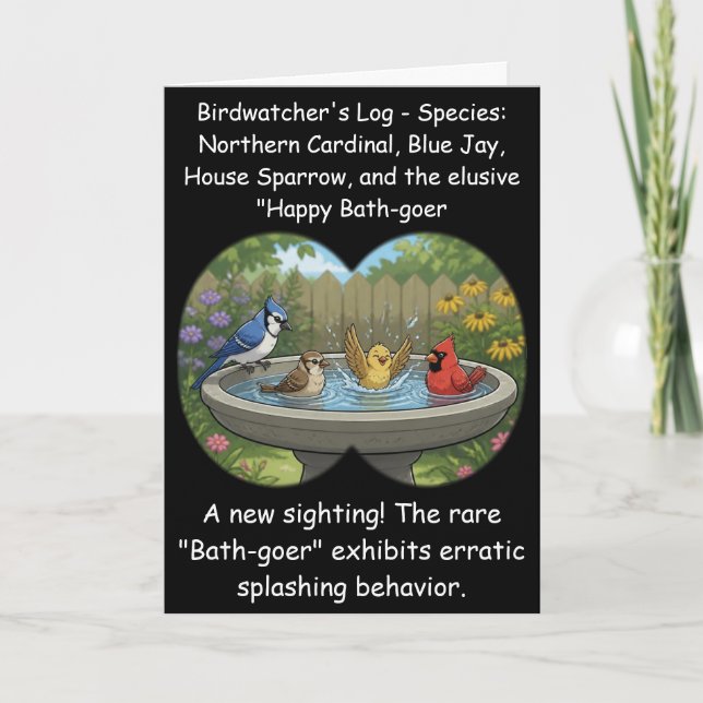 Carte Idée cadeau d'anniversaire drôle d'observation d'o (Devant)