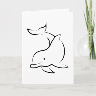 Carte Idée Cadeau Dauphin Dauphins Animal Marin Océan Ea