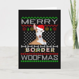 Carte Idée cadeau de Noël pour chien Podenco Greyhound