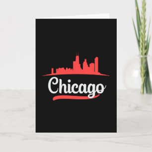 Carte Idée cadeau drôle de Chicago USA Ville Paysage urb