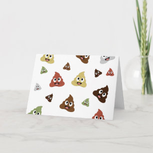Carte Idée cadeau drôle emoji Caca mignon