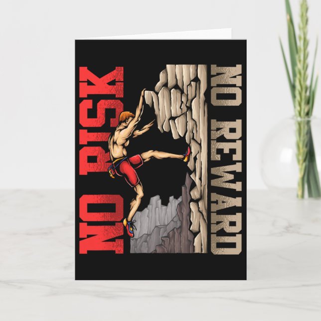 Carte Idée Cadeau Escalade Grimpeur de Bloc  (Devant)