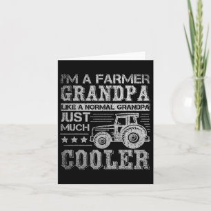 Carte Idée cadeau fête des pères papy tracteur agriculte