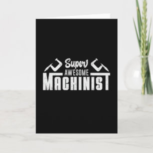 Carte Idée Cadeau Machiniste CNC Mécanicien Machine