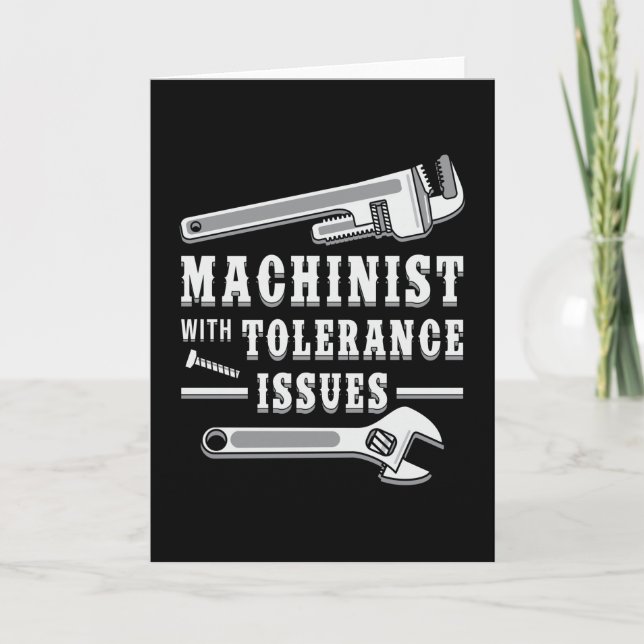 Carte Idée Cadeau Mécanicien De Machines À Usiner Mécani (Devant)
