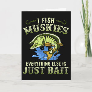 Carte Idée cadeau pêche musky T-shirt Muskie