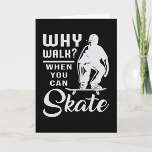 Carte Idée cadeau skateboard kickflip skater planche à r