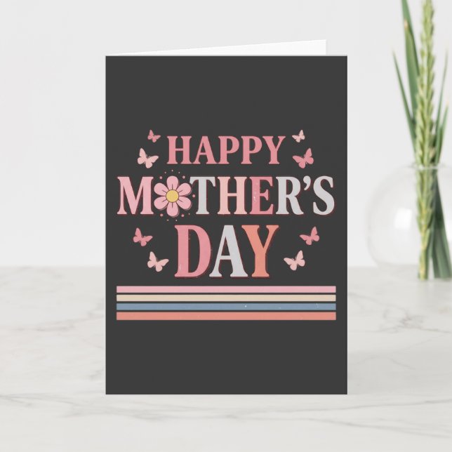 Carte Idée de cadeau mignon et heureux pour la fête des  (Devant)