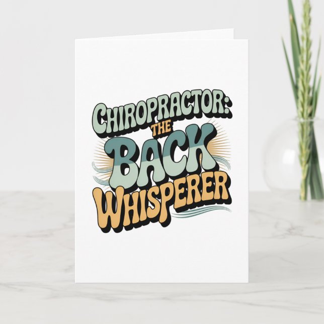 Carte Idée de cadeau pour chiropracteur, chuchoteur de d (Devant)