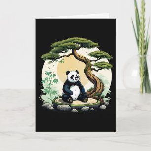 Carte Idée de méditation de yoga zen Bouddha ours panda