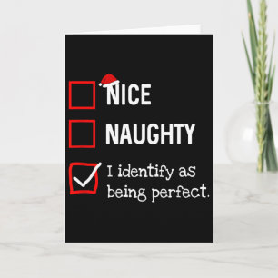 Carte Identifier comme une liste de Noël parfaite et amu