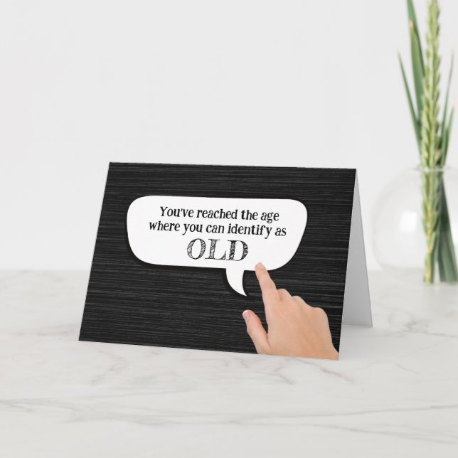 Carte Identifier comme vieux dans une bulle de dialogue (Devant)