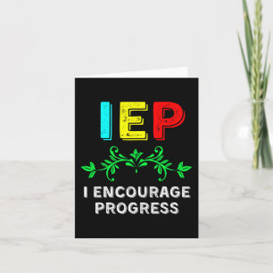 Carte IEP I Encourager Progress Special Education School