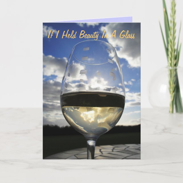 Carte If I Held Beauty In A Glass (Devant)