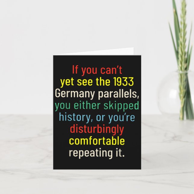 Carte If You Can't Yet See The 1933 Germany Parallels Yo (Devant)