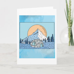 Carte Igloo paysage de neige et de glace