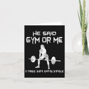 Carte Il A Dit Gym Ou Moi Gym Muscle Drôle Bodybuilding
