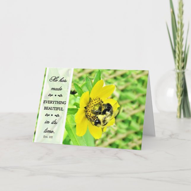 Carte Il a fait toute chose belle - Ecc 3:11 Vide (Devant)